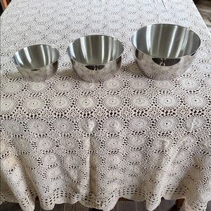 Martha Stewart Collection ~ 3-piece Stainless Steel Bowl Set